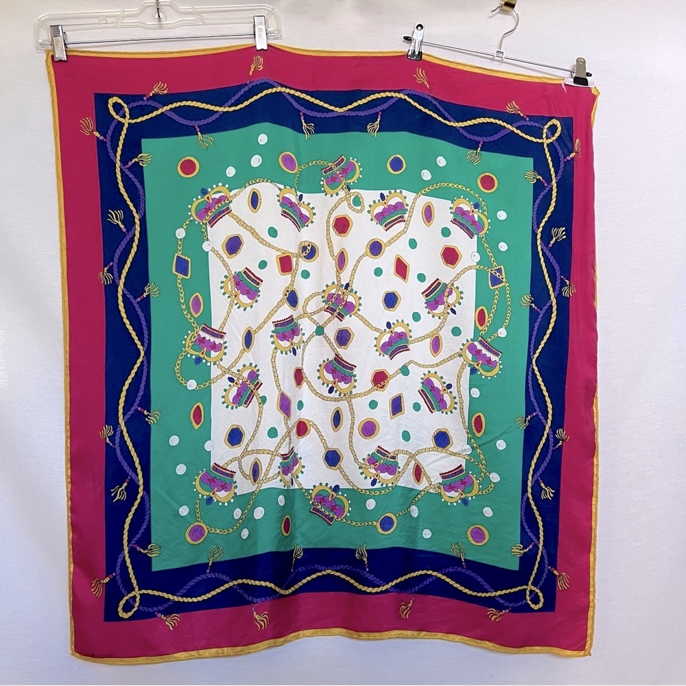 Vibrant Multicolor 100% Silk Marja Kurki  Scarf